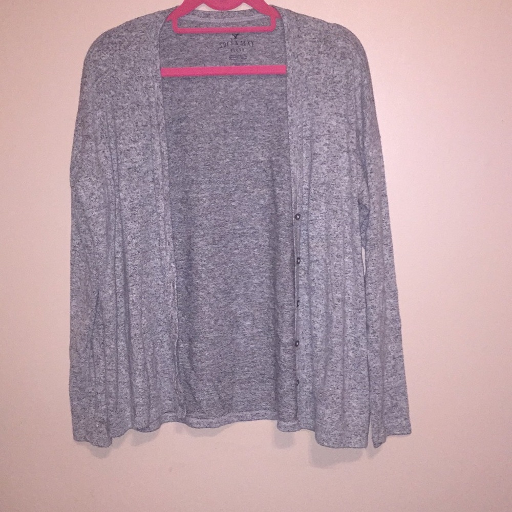 American Eagle 🦅 gray and black cardigan
